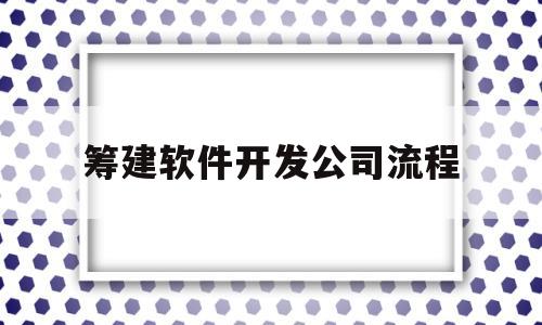 筹建软件开发公司流程(成立软件公司需要做哪些准备)