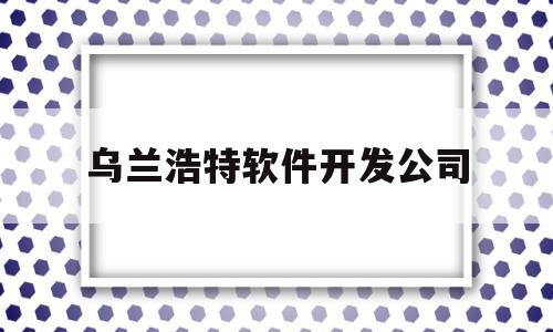 乌兰浩特软件开发公司(乌兰浩特软件开发公司有哪些)