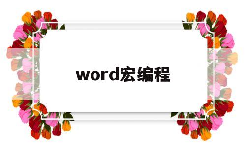 word宏编程(22个常用宏命令)