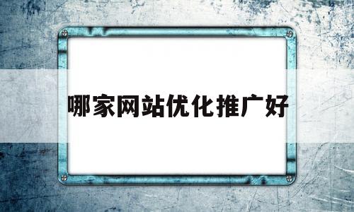 哪家网站优化推广好(哪家做网络优化推广服务好)