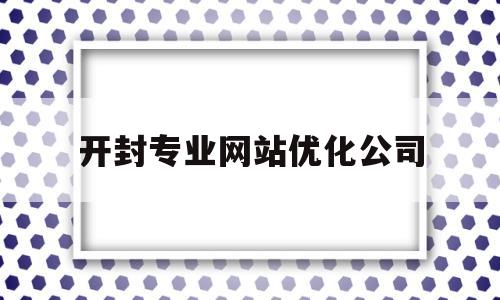 开封专业网站优化公司(开封企业网络推广公司)