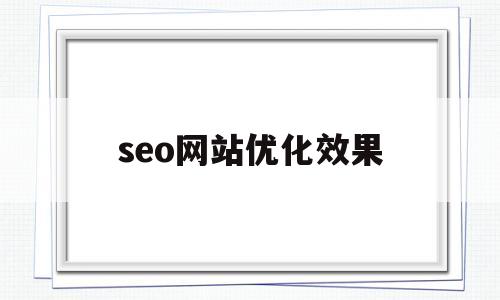 seo网站优化效果(seo网站优化方案案例)